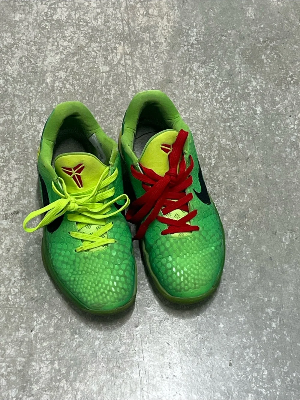 Nike Kids Green and Red Basketball Sneakers